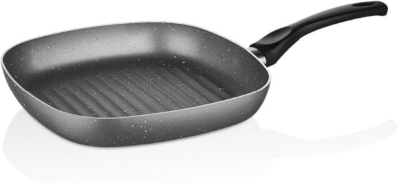 FRED - 28 cm Grill Pan - Grey - Gas Stove - Made in Turkey